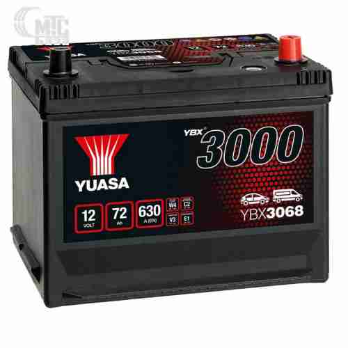 Аккумулятор  Yuasa SMF Battery Japan  [YBX3068] 6СТ-72 Ач R EN630 А 269x174x225 мм
